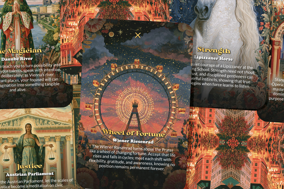 The Tarot of Vienna – An Imperial Austrian Tarot Deck – 22 Tarot Cards – Palaces, Music, and Habsburg Heritage