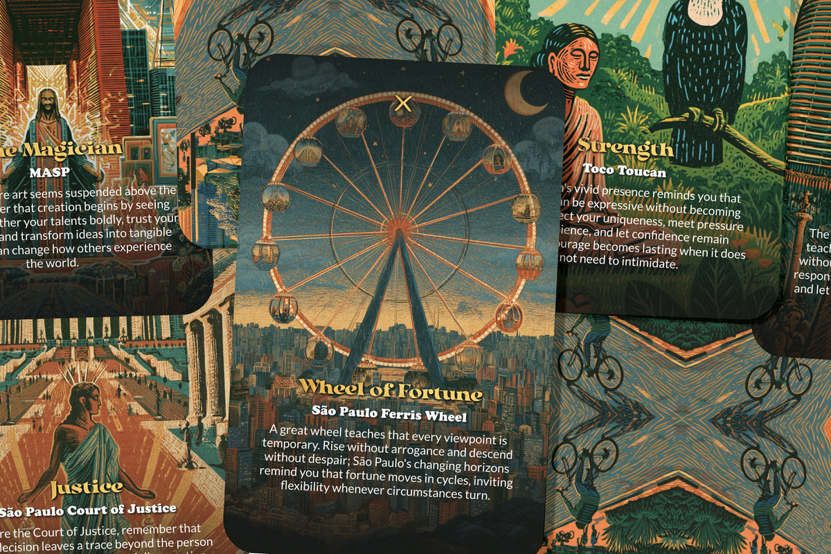 The Tarot of São Paulo – A Brazilian Cultural Tarot Deck – 22 Tarot Cards – Urban Energy, Art, and Diverse Traditions