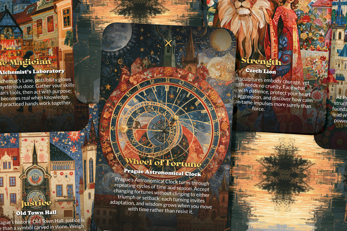 The Tarot of Prague – A Bohemian Mysteries Tarot Deck – 22 Tarot Cards – Gothic Legends and Alchemical Wisdom