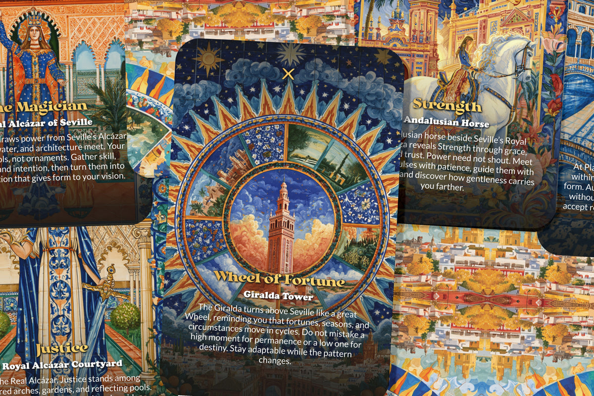 The Tarot of Seville – An Andalusian Spirit Tarot Deck – 22 Tarot Cards – Flamenco, Moorish Heritage, and Passion