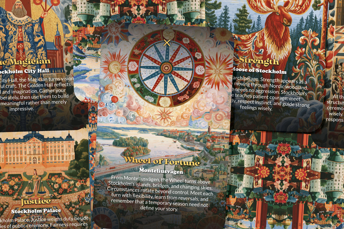 The Tarot of Stockholm – A Nordic Archipelago Tarot Deck – 22 Tarot Cards – Islands, Sea, and Scandinavian Wisdom