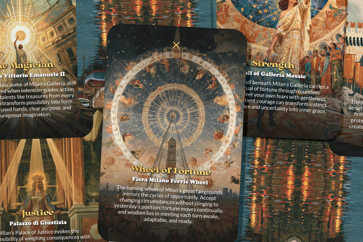 The Tarot of Milan – An Italian Art Tarot Deck – 22 Tarot Cards – Fashion, Renaissance Beauty, and Sacred Design