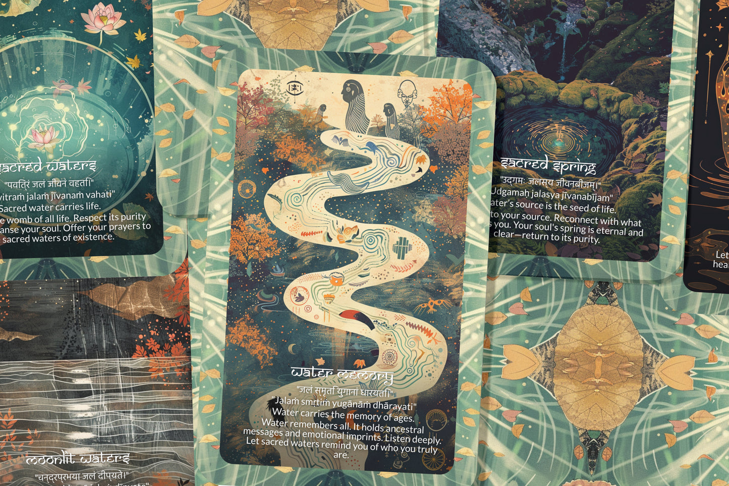 Water Mantra – An Emotional Healing Oracle Deck – 22 Oracle Cards – Flow with Grace and Depth
