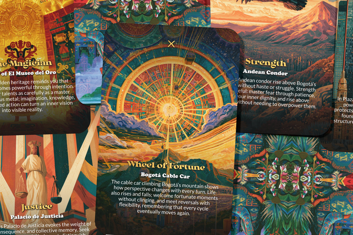 The Tarot of Bogotá – An Andean Heritage Tarot Deck – 22 Tarot Cards – Mysteries of Colombia’s Mountain Capital