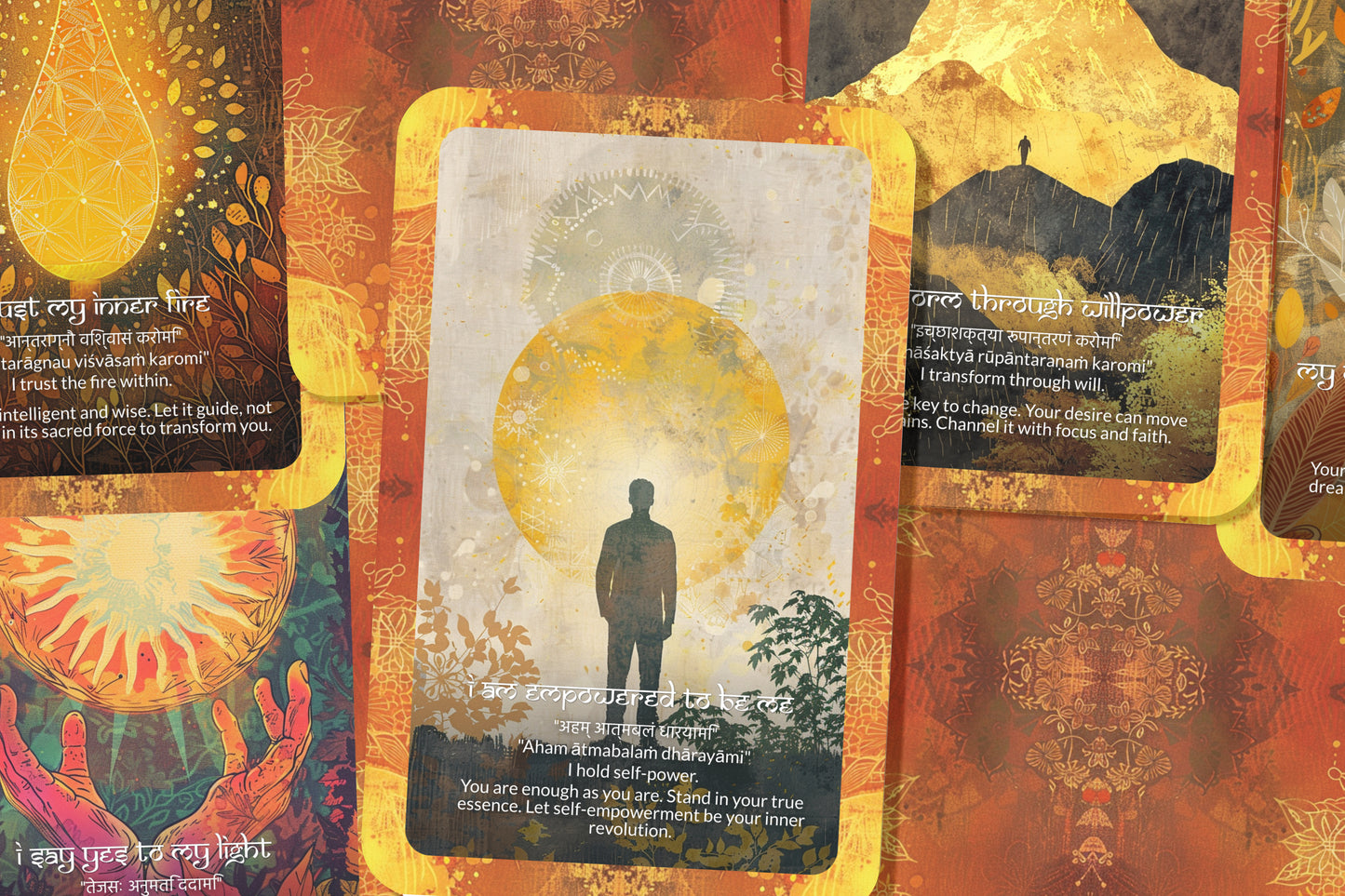 Inner Fire Mantra – A Purpose Igniter Oracle Deck – 22 Oracle Cards – Fueling Passion and Power