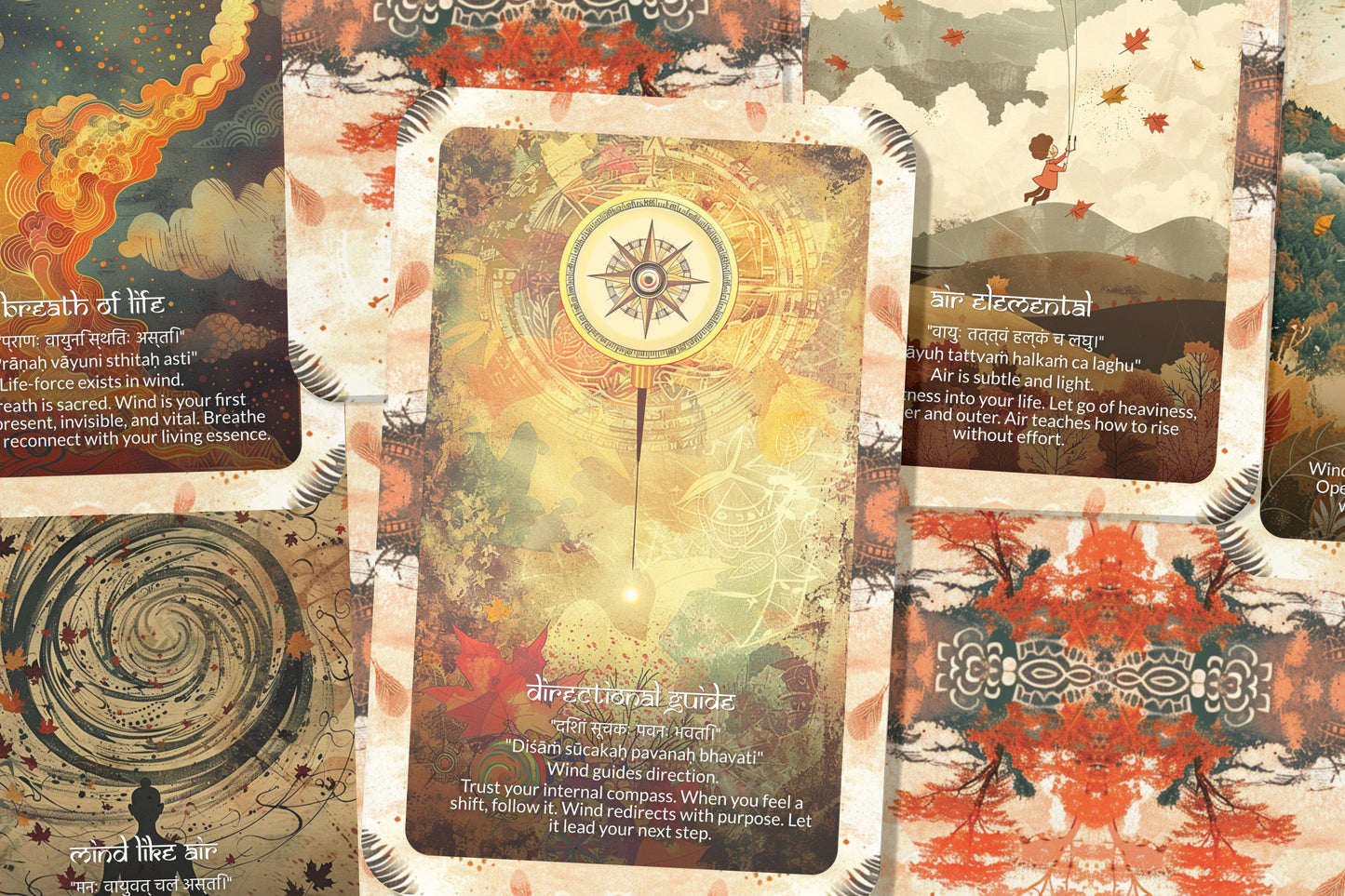 Wind Mantra – A Clarity Oracle Deck – 22 Oracle Cards – Messages from the Air Element