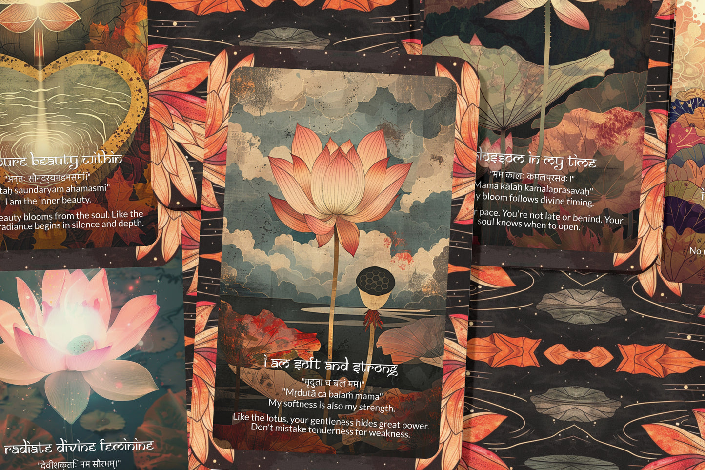Lotus Mantra – A Spiritual Growth Oracle Deck – 22 Oracle Cards – Rising Through Sacred Mud