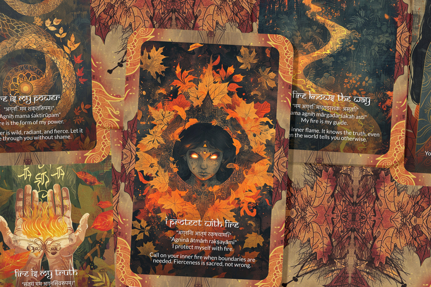 Shakti Fire Mantra – A Feminine Power Oracle Deck – 22 Oracle Cards – Igniting the Sacred Force