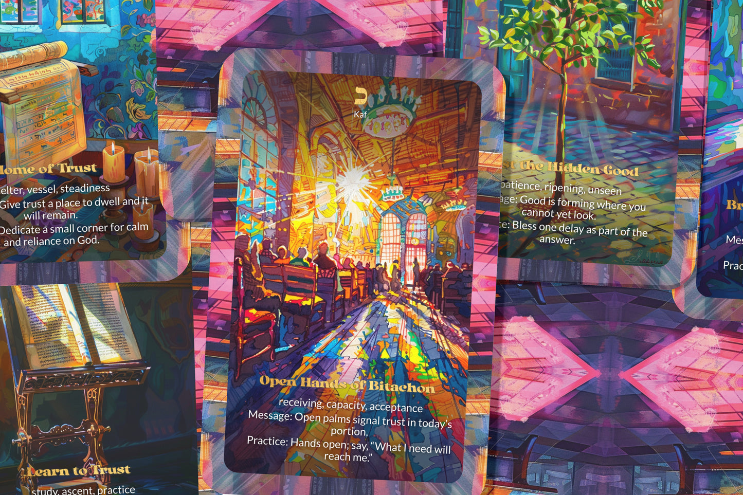 Trust Oracle – Bitachon as a Path – 22 Oracle Cards – Rest in Divine Care