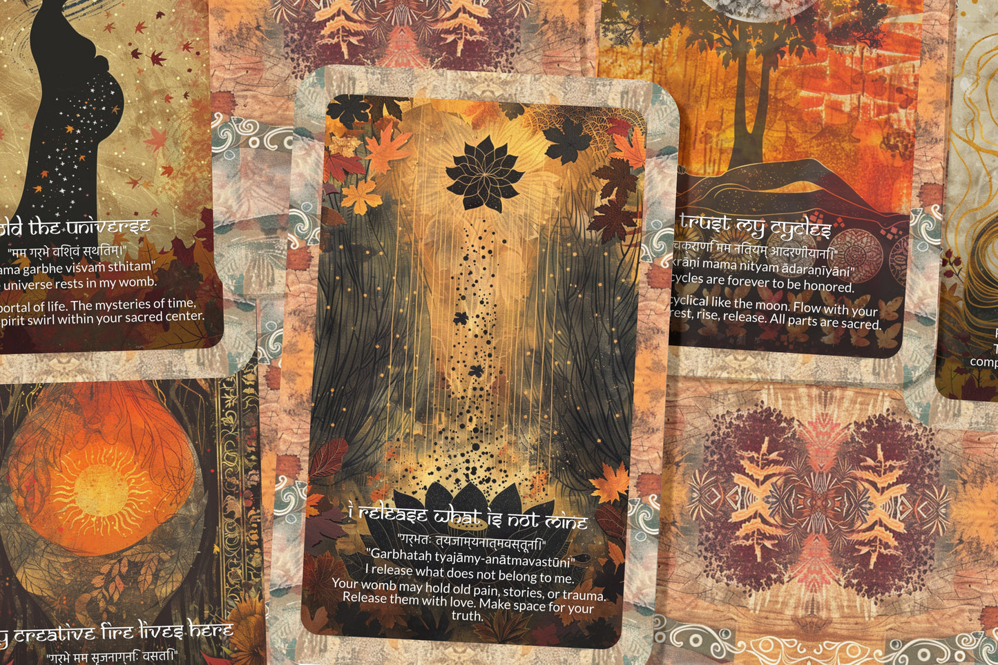 Womb Mantra – A Creative Portal Oracle Deck – 22 Oracle Cards – The Sacred Origin of All Life