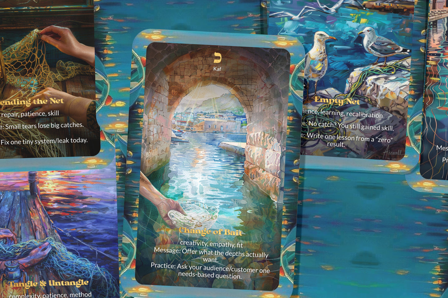 The Fisherman’s Net Oracle – 22 Oracle Cards – Draw Blessings From the Depths