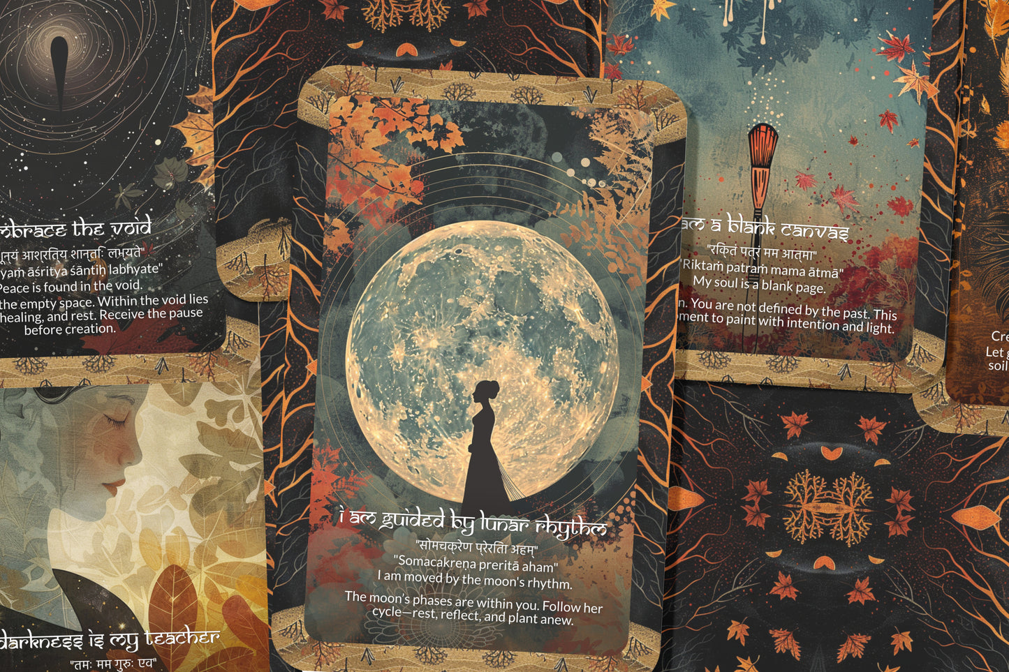 New Moon Mantra – A Seed of Intention Oracle Deck – 22 Oracle Cards – Begin Anew with the Dark Moon