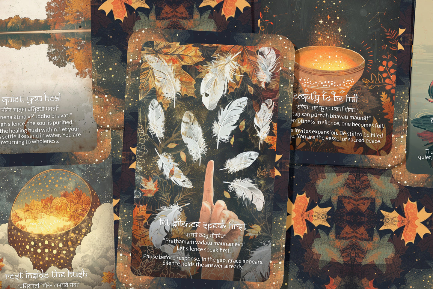 Silence Mantra – A Stillness Oracle Deck – 22 Oracle Cards – Truth in the Quiet Spaces