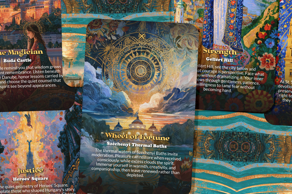 The Tarot of Budapest – A Danube Mysticism Tarot Deck – 22 Tarot Cards – Thermal Waters and Hungarian Heritage