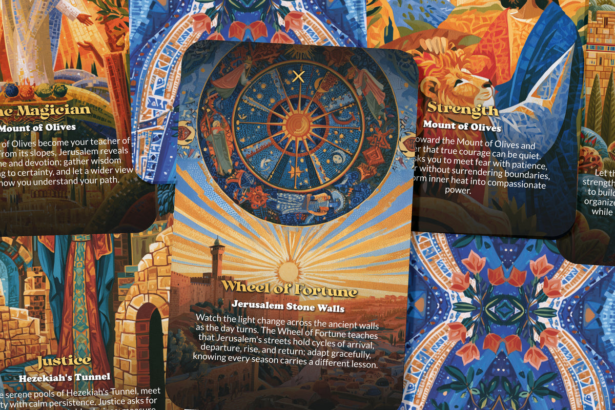 The Tarot of Jerusalem – A Sacred City Tarot Deck – 22 Tarot Cards – Ancient Faiths and Spiritual Heritage