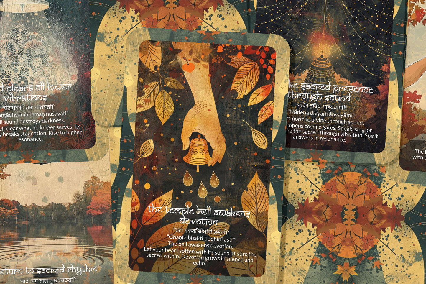 Temple Bell Mantra – A Vibration Oracle Deck – 22 Oracle Cards – Awakening Through Sacred Sound