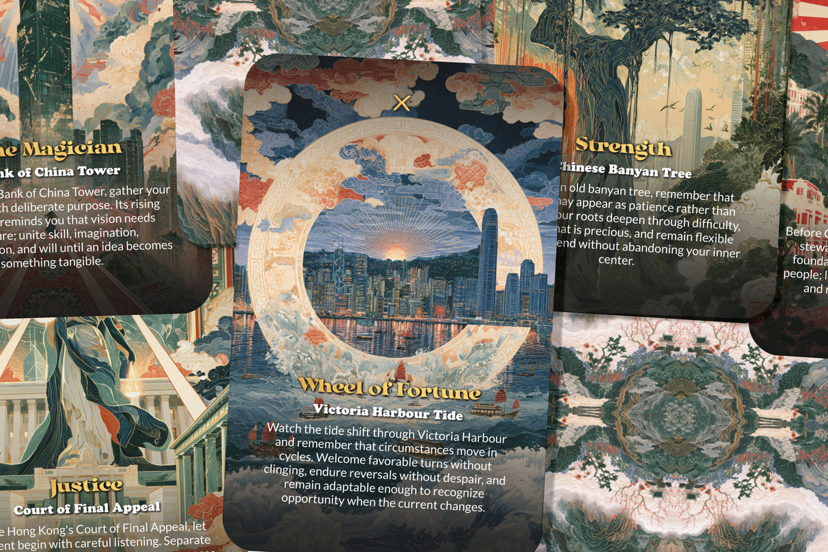 The Tarot of Hong Kong – A Dragon City Tarot Deck – 22 Tarot Cards – Eastern Wisdom and Harbour Energy