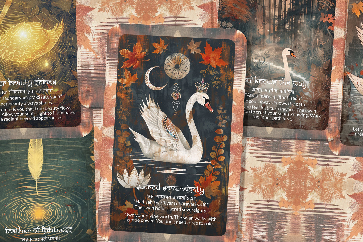 Swan Grace Mantra – A Beauty & Balance Oracle Deck – 22 Oracle Cards – Moving in Sacred Elegance
