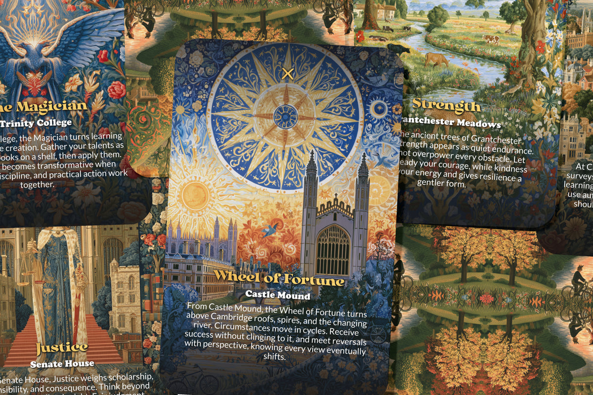 The Tarot of Cambridge – An Academic Wisdom Tarot Deck – 22 Tarot Cards – Ancient Colleges and Intellectual Discovery