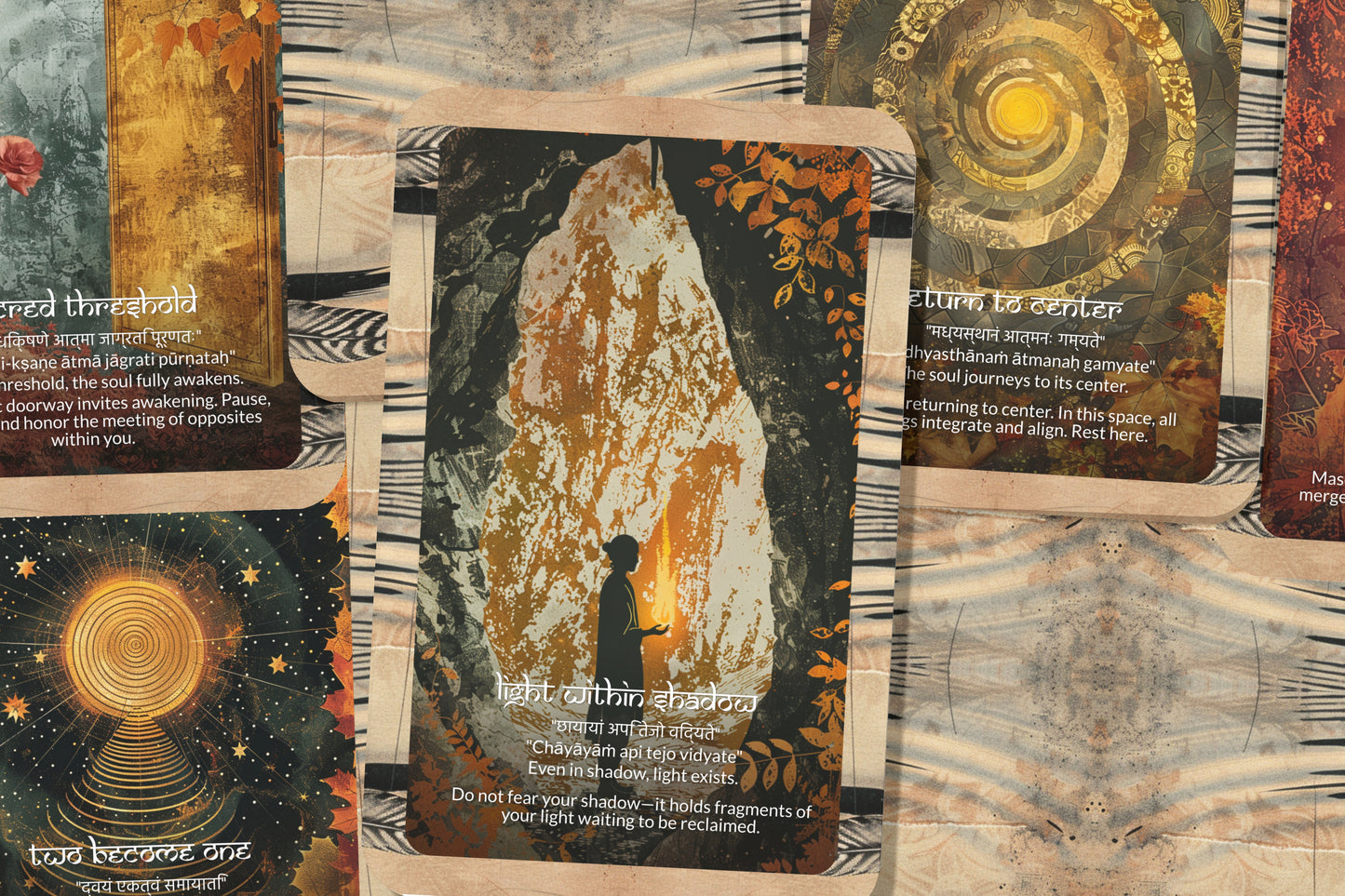 Equinox Mantra – A Balance and Transition Oracle Deck – 22 Oracle Cards – Aligning Light and Dark