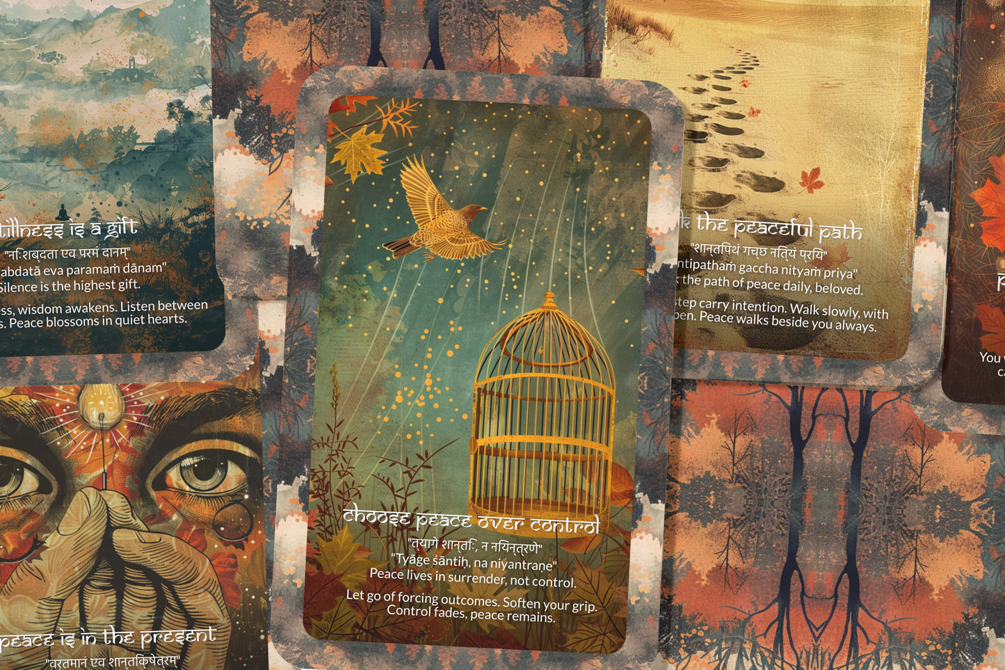 Peace Mantra – A Tranquility Oracle Deck – 22 Oracle Cards – Calm, Clarity, and Presence