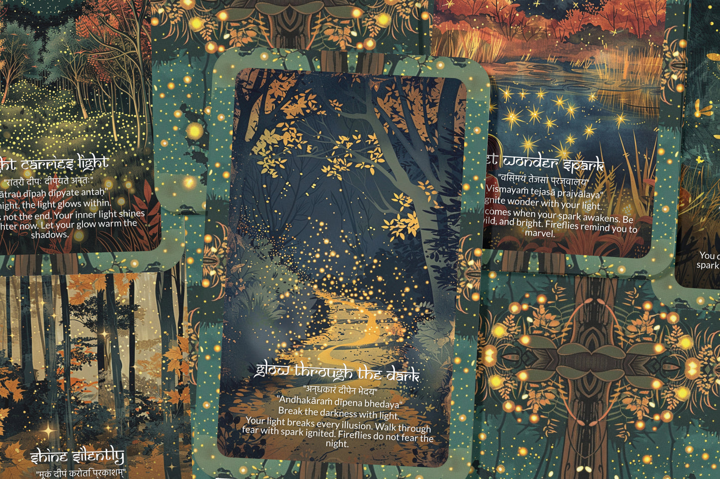 Firefly Mantra (Inner Spark) – A Light Within Oracle Deck – 22 Oracle Cards – Illuminating the Darkness