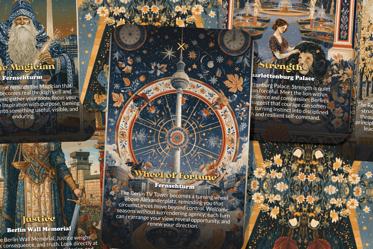 The Tarot of Berlin – A Modern History Tarot Deck – 22 Tarot Cards – Transformation Through Germany’s Cultural Heart