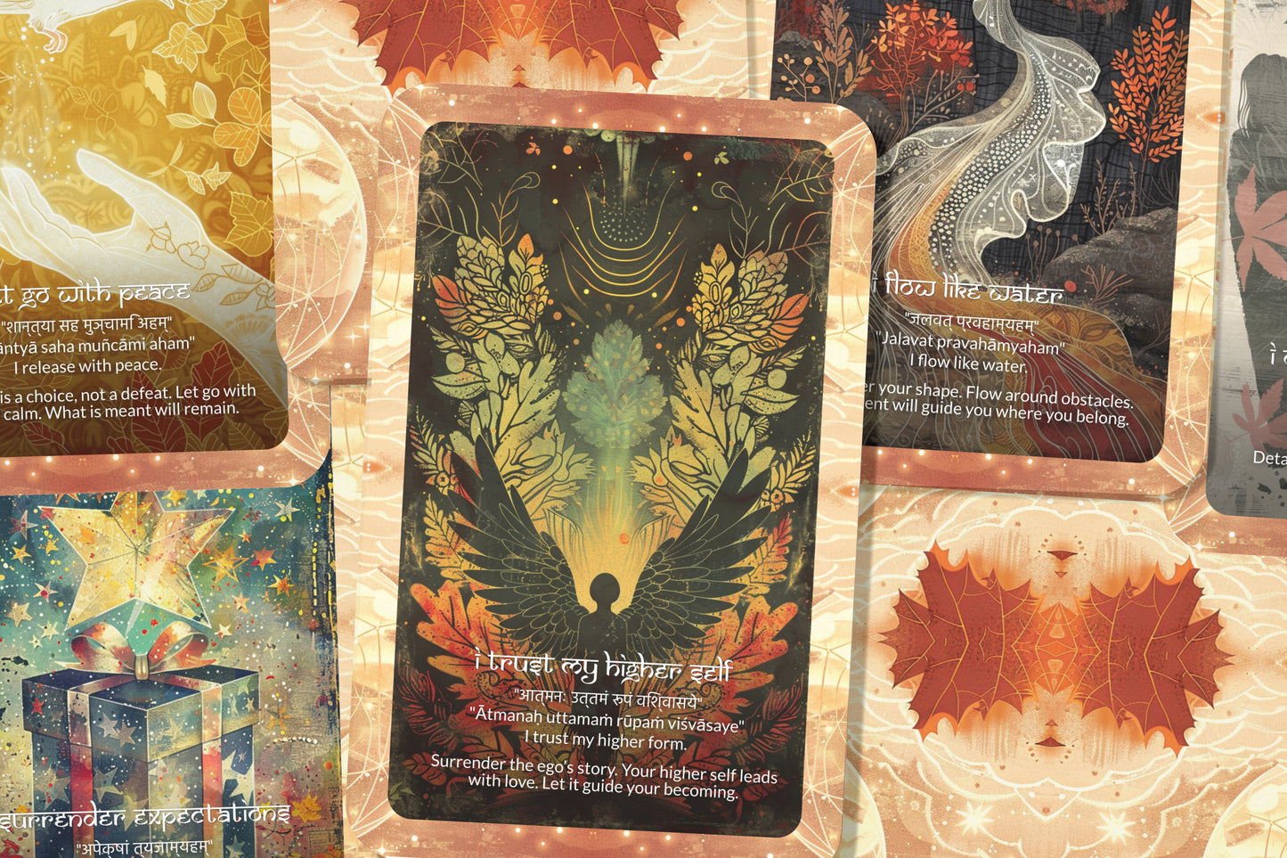Surrender Mantra – A Trust Oracle Deck – 22 Oracle Cards – Letting Go to Receive More
