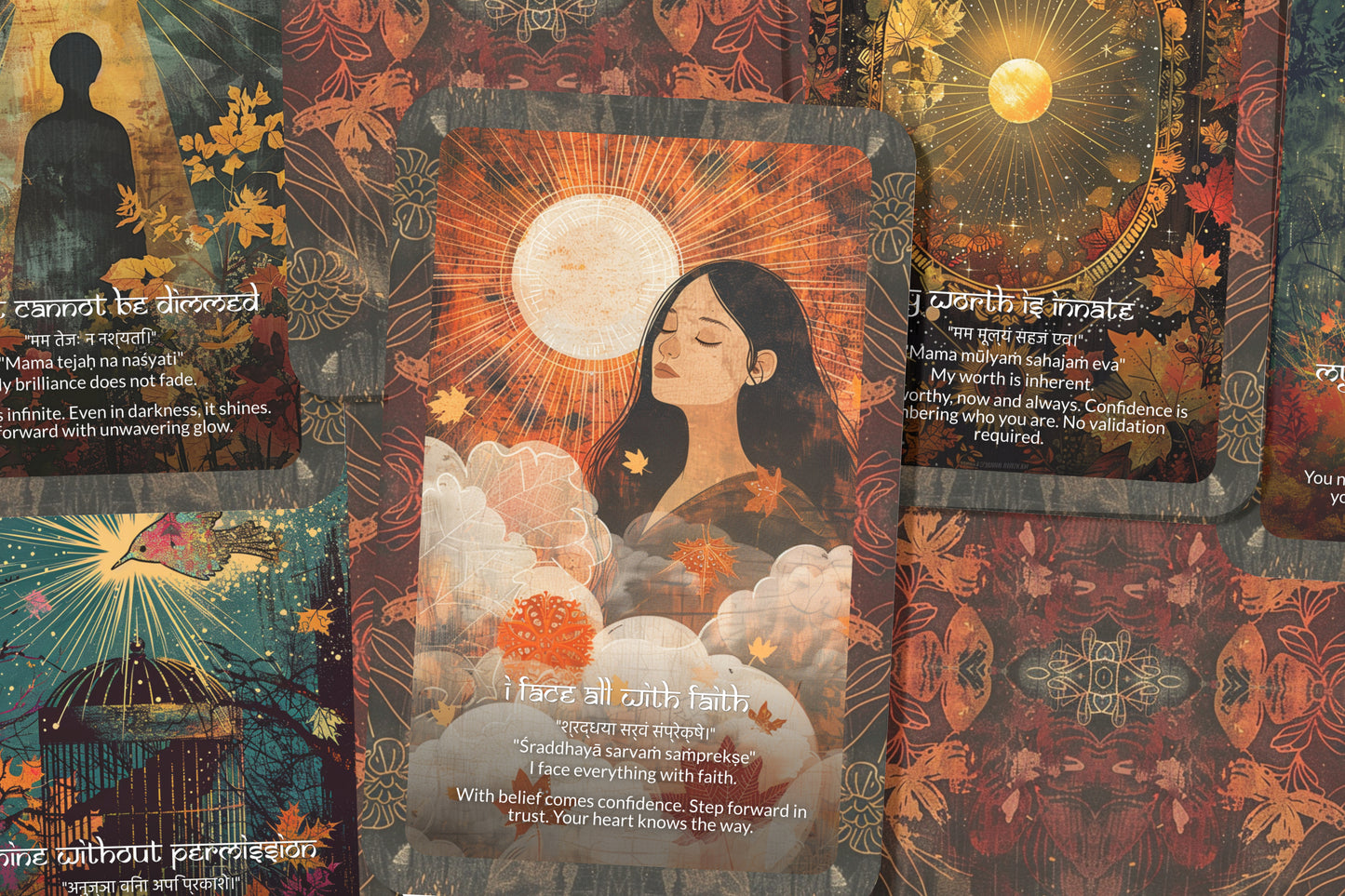 Empowerment Mantra – A Soul Strength Oracle Deck – 22 Oracle Cards – Rise into Your Full Potential