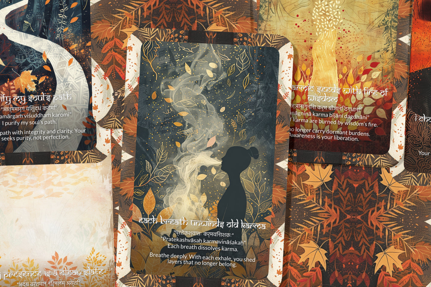 Karma-Clearing Mantra – A Liberation Oracle Deck – 22 Oracle Cards – Releasing Past Energies