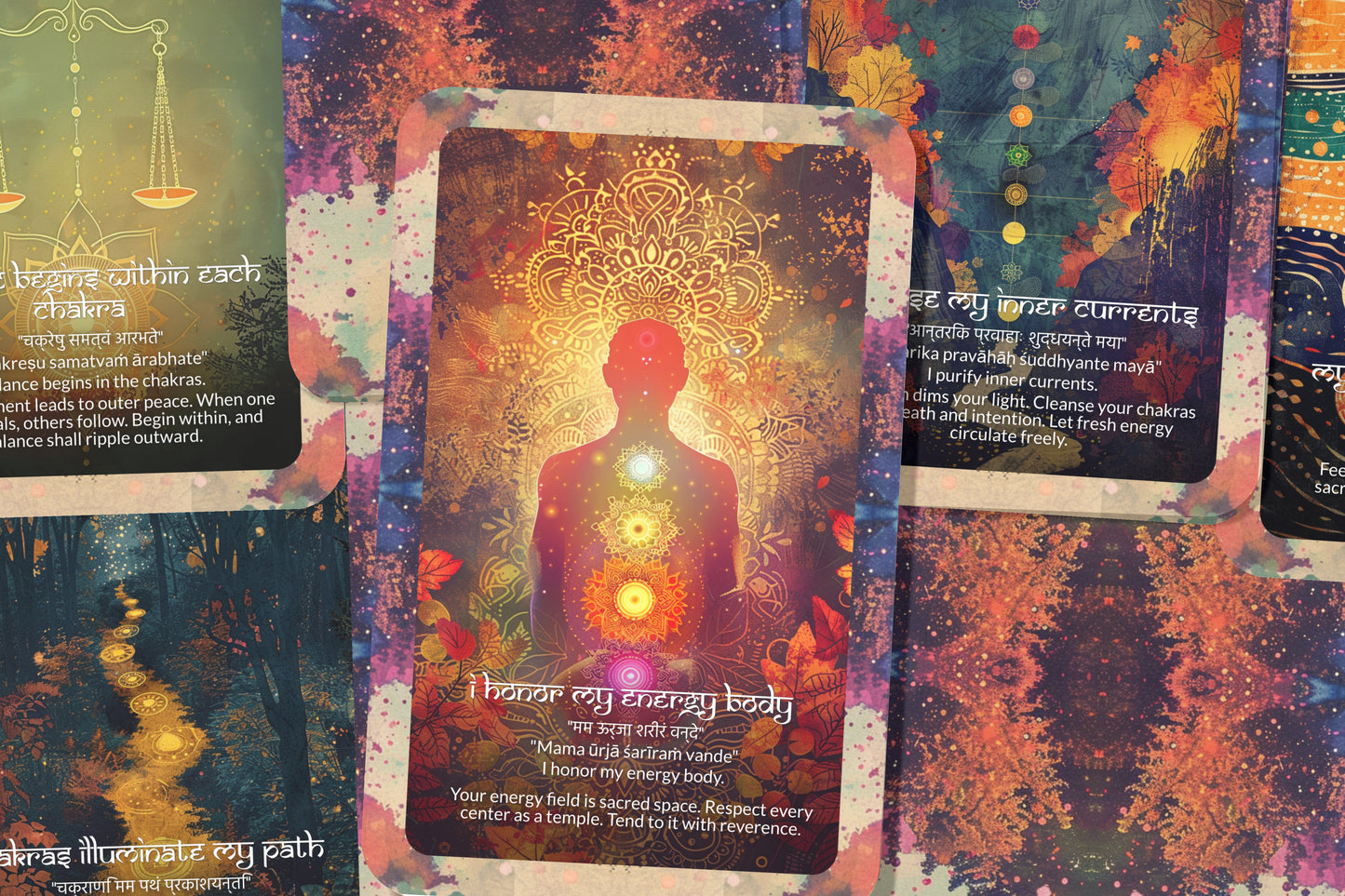 Chakra Mantra – An Energy Center Oracle Deck – 22 Oracle Cards – Aligning the Inner Rainbow
