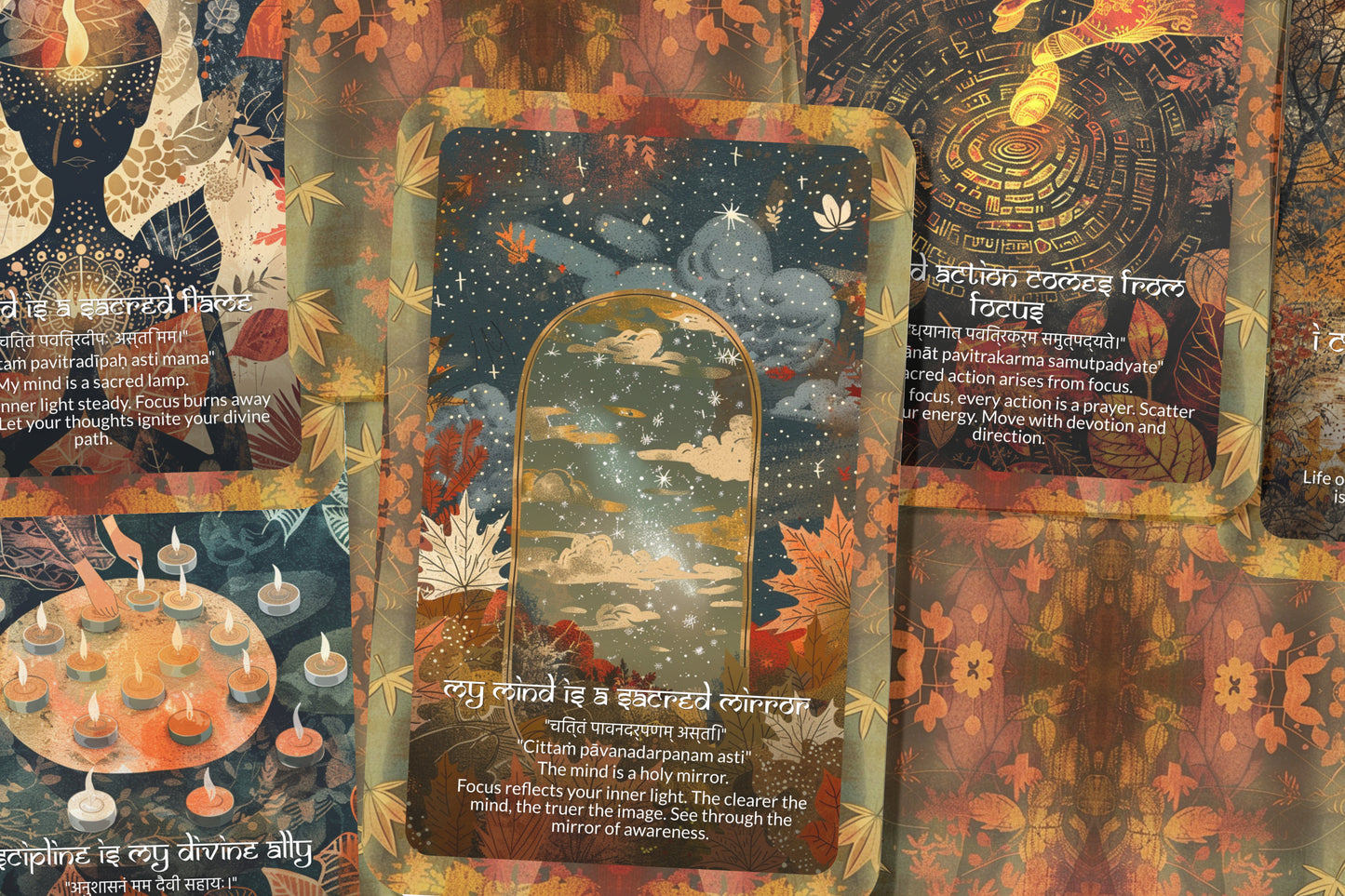 Focus Mantra – A Clarity Oracle Deck – 22 Oracle Cards – Centering the Mind and Intention