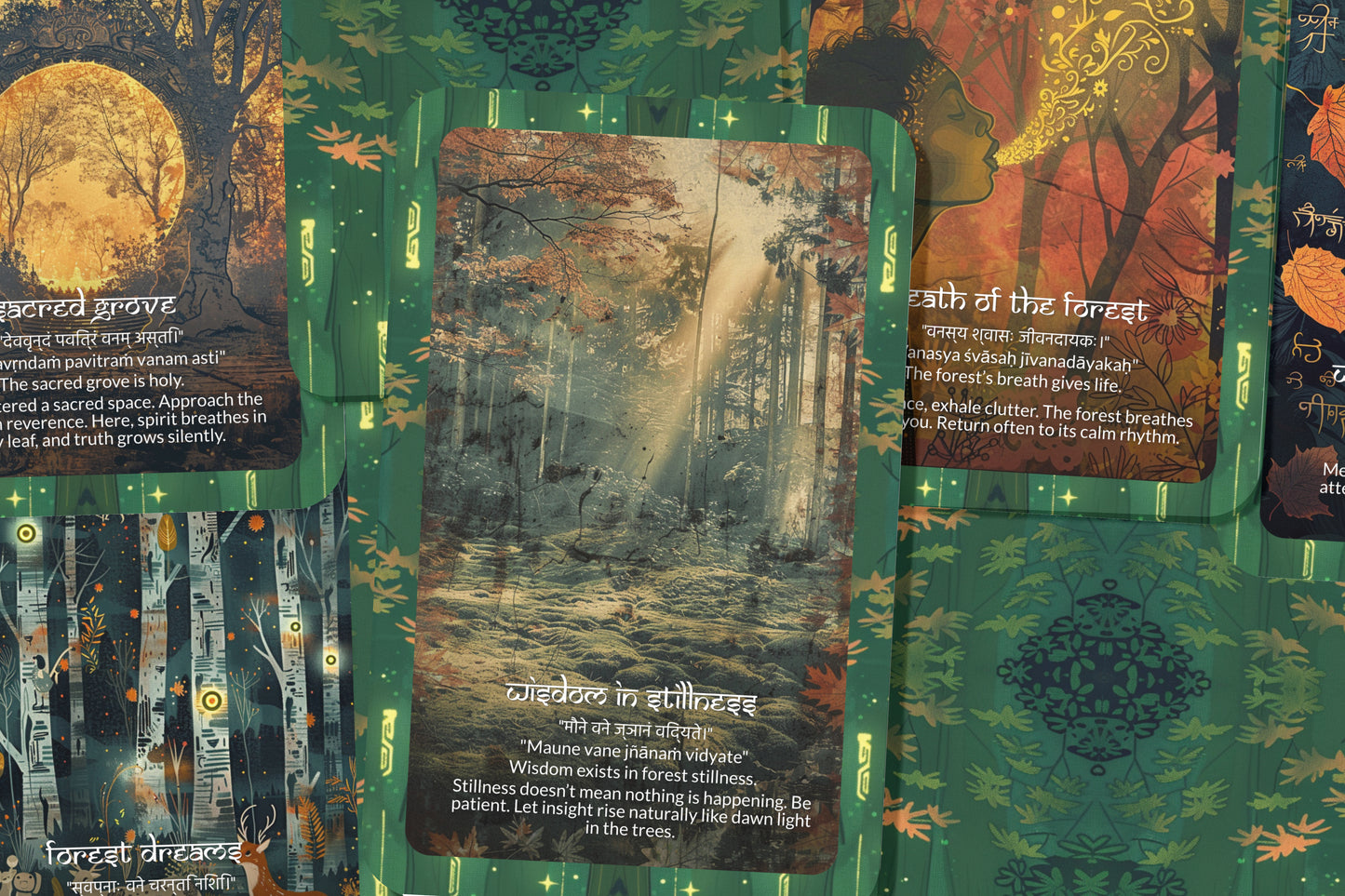 Forest Mantra – A Nature Spirit Oracle Deck – 22 Oracle Cards – Whispers from the Green World