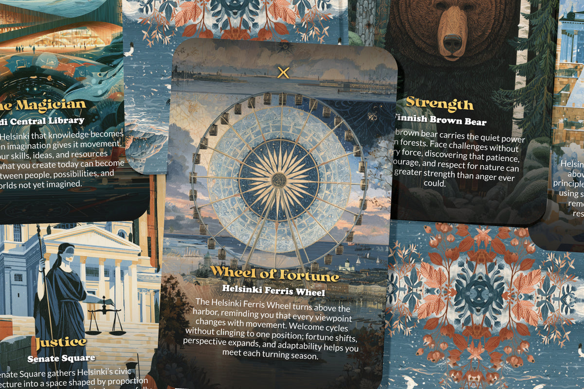 The Tarot of Helsinki – A Nordic Nature Tarot Deck – 22 Tarot Cards – Forests, Sea, and Finnish Mysticism