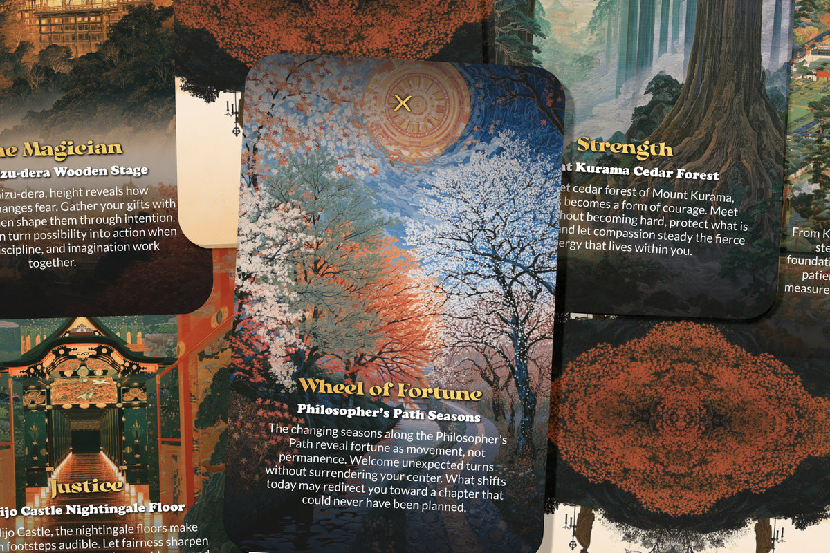 The Tarot of Kyoto – A Japanese Zen Tarot Deck – 22 Tarot Cards – Temples, Gardens, and Ancient Traditions