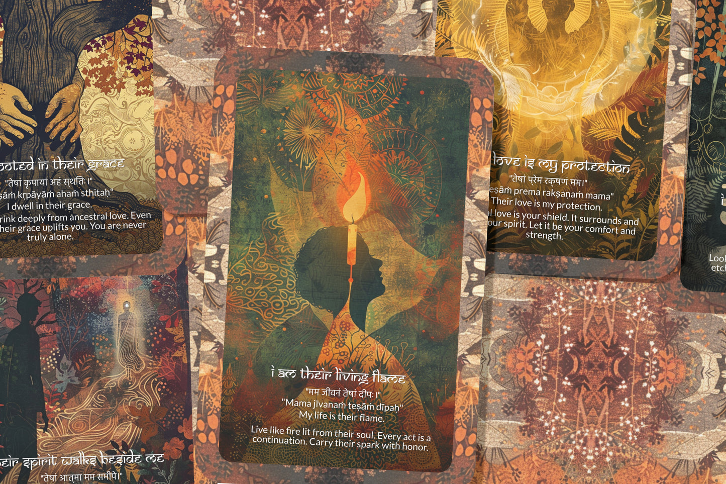 Ancestor Mantra – A Lineage Wisdom Oracle Deck – 22 Oracle Cards – Honoring Roots and Spirit Guides