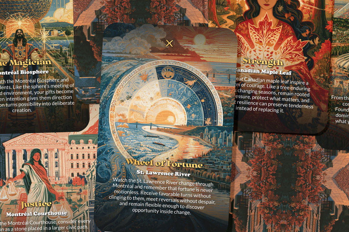 The Tarot of Montreal – A French Canadian Tarot Deck – 22 Tarot Cards – Heritage, Art, and Northern Spirit