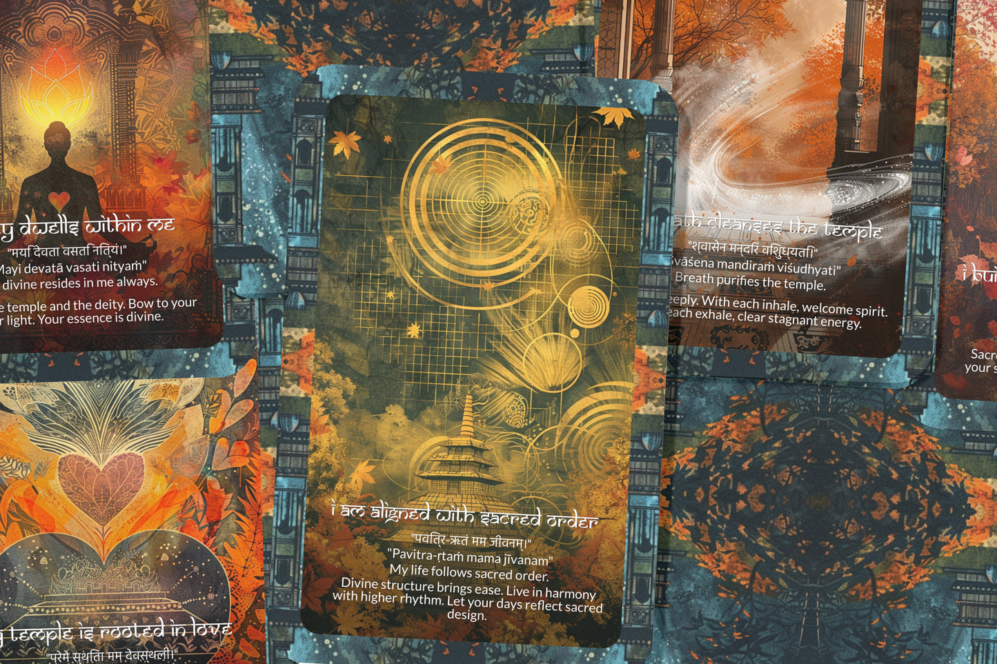 Temple Mantra – A Sacred Space Oracle Deck – 22 Oracle Cards – Dwelling in Divine Presence