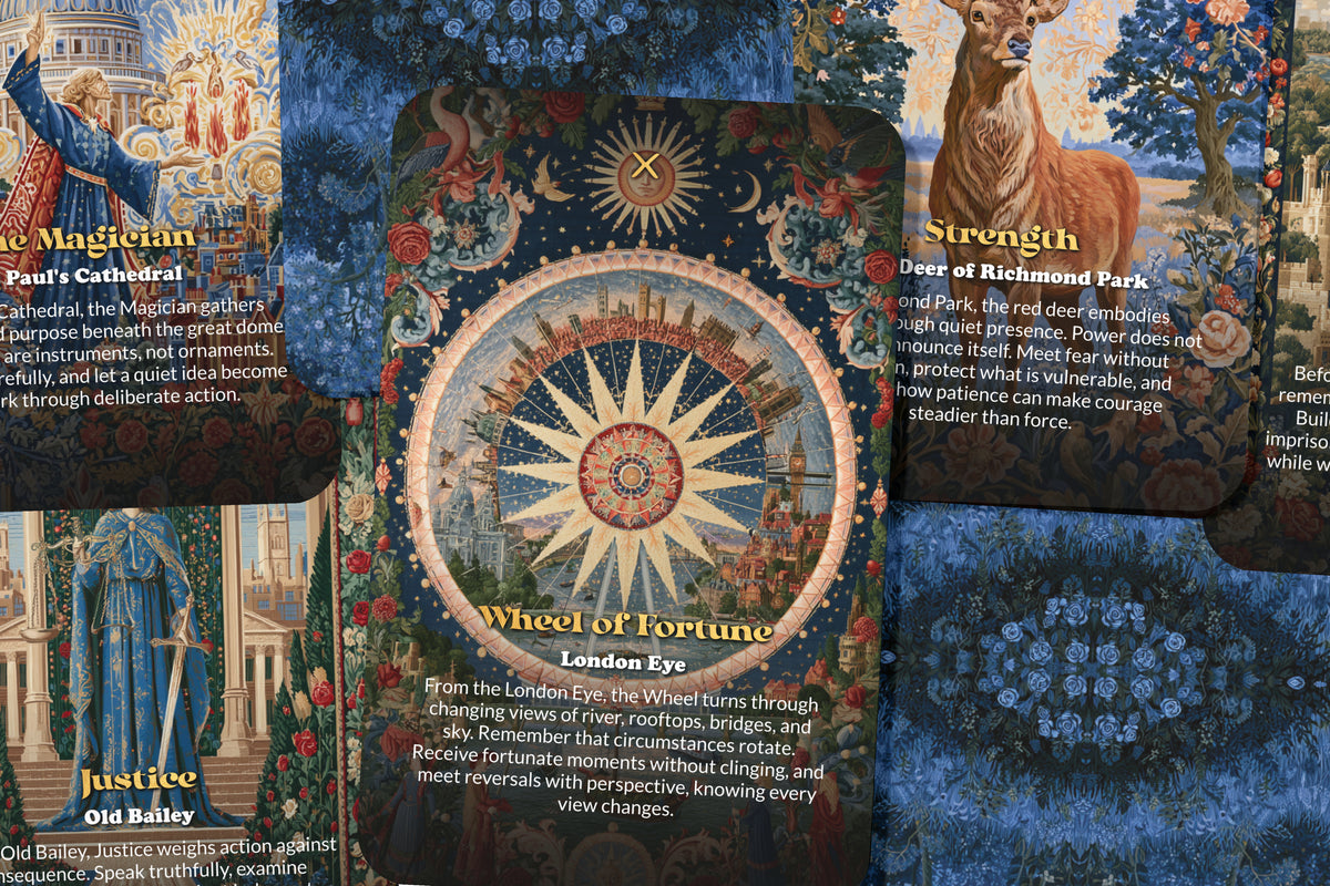The Tarot of London – A Royal Heritage Tarot Deck – 22 Tarot Cards – Legends, Landmarks, and British Mysteries