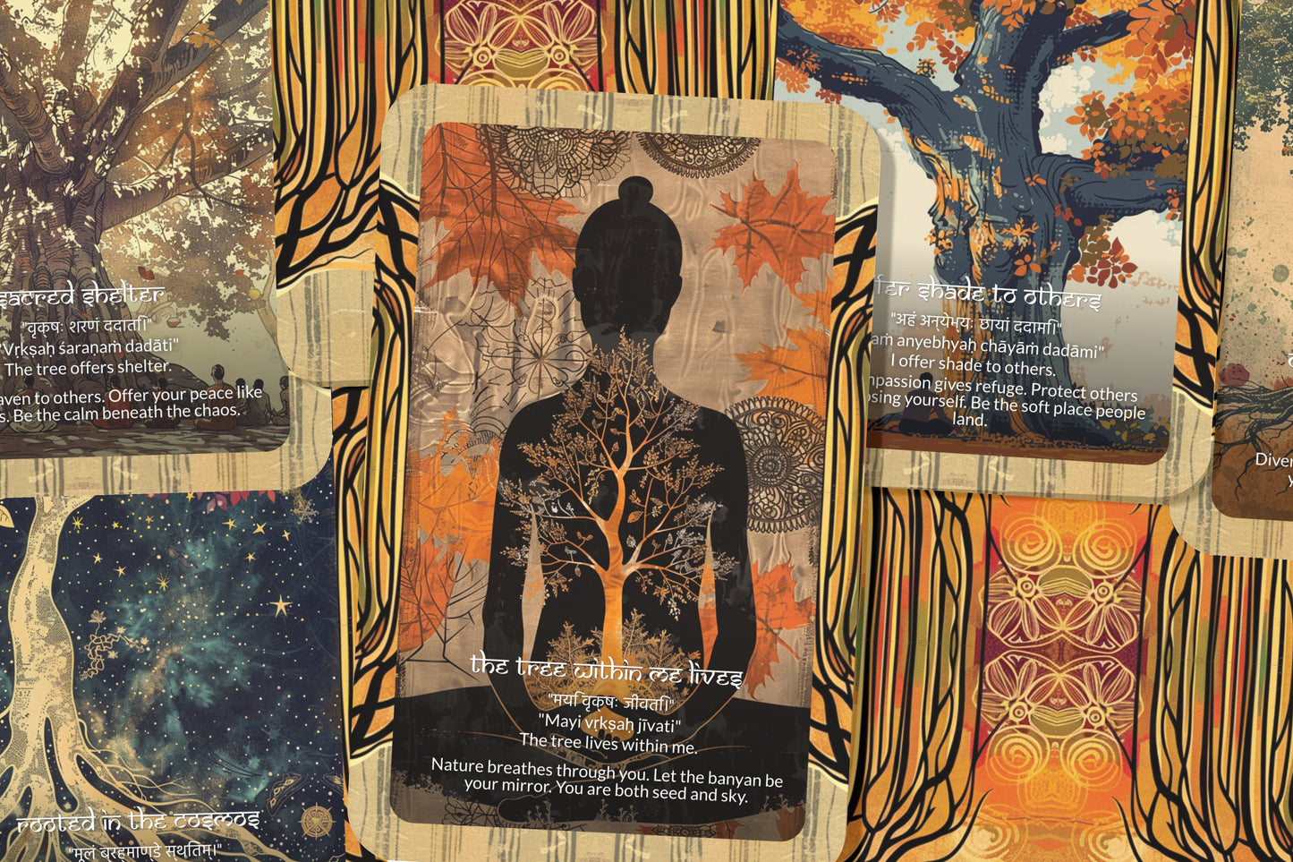 Banyan Tree Mantra – A Sacred Tree Oracle Deck – 22 Oracle Cards – Rooted in Eternal Wisdom