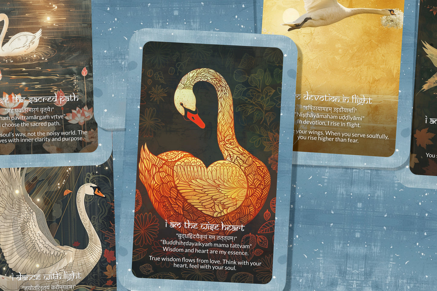 Swan Mantra – A Soul Serenity Oracle Deck – 22 Oracle Cards – Poise, Purity, and Peace