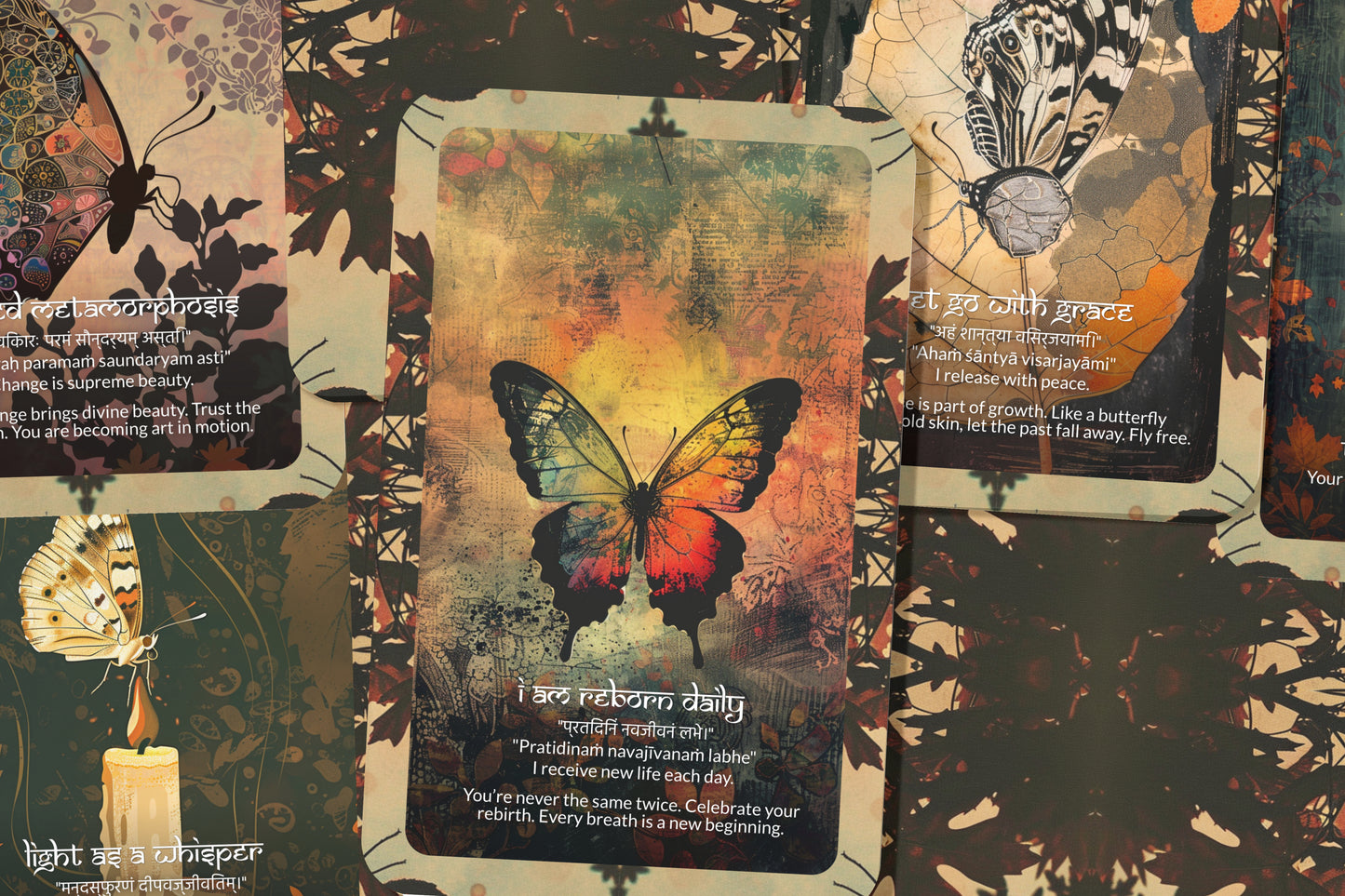 Butterfly Mantra – A Transformation Oracle Deck – 22 Oracle Cards – Metamorphosis of the Soul