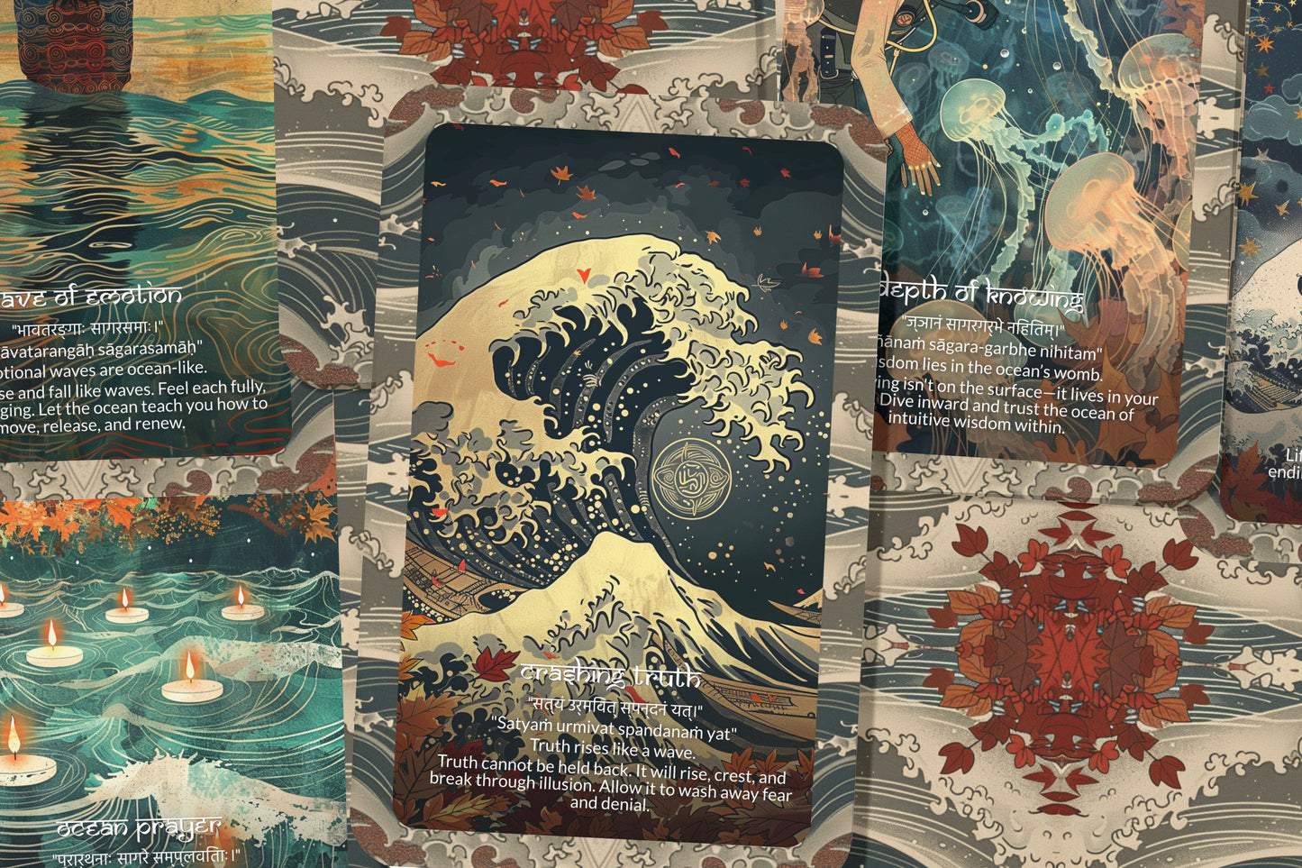 Ocean Mantra – A Flow Oracle Deck – 22 Oracle Cards – Depth, Emotion, and Surrender