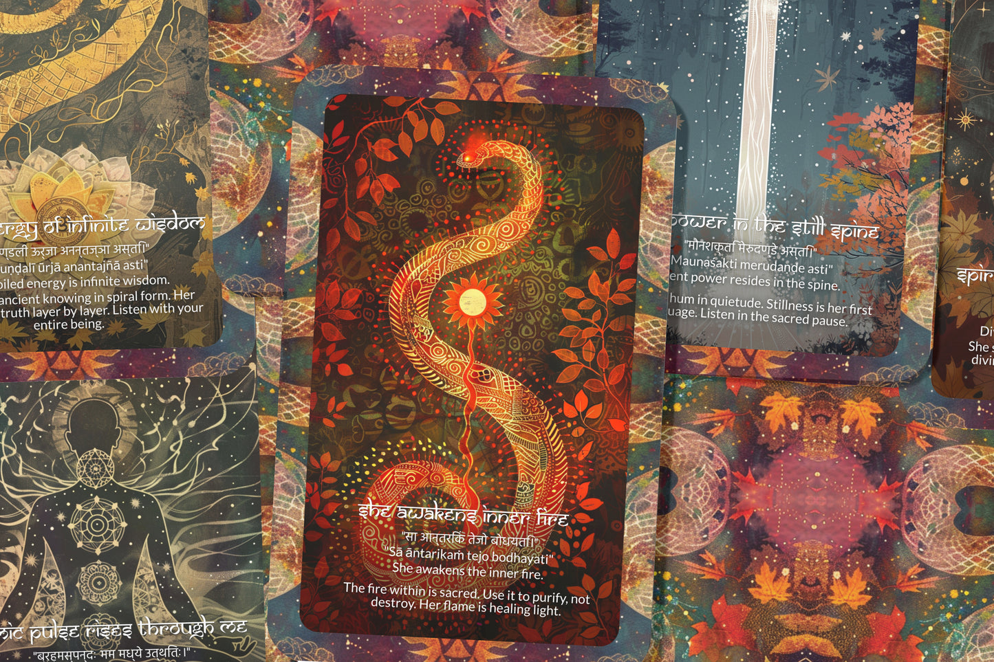 Kundalini (Serpent) Mantra – A Spiritual Awakening Oracle Deck – 22 Oracle Cards – Rise of the Coiled Power