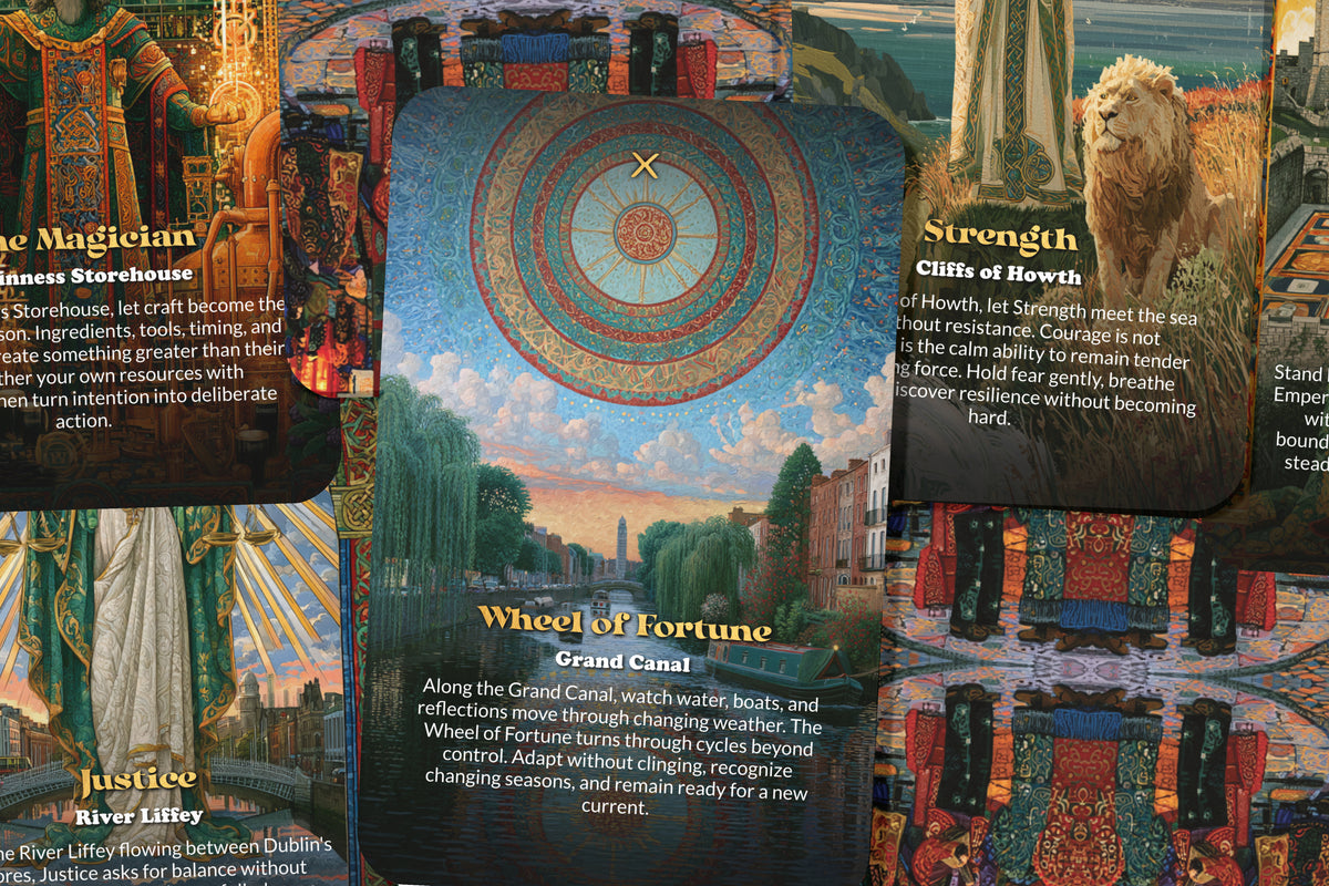 The Tarot of Dublin – A Celtic Spirit Tarot Deck – 22 Tarot Cards – Legends, Literature, and Emerald Isle Mysticism
