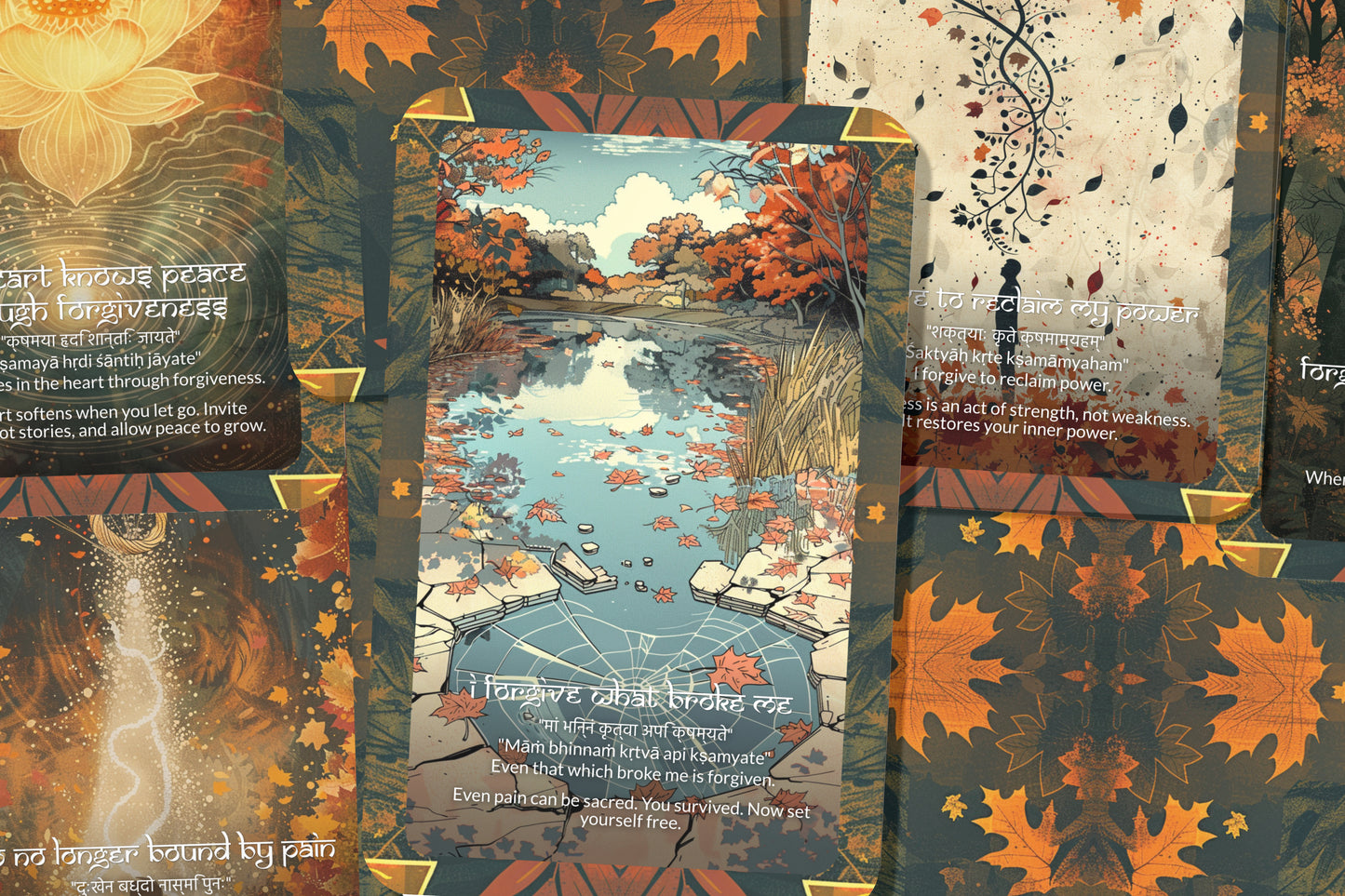 Forgiveness Mantra – A Heart Healing Oracle Deck – 22 Oracle Cards – Release, Renew, and Liberate