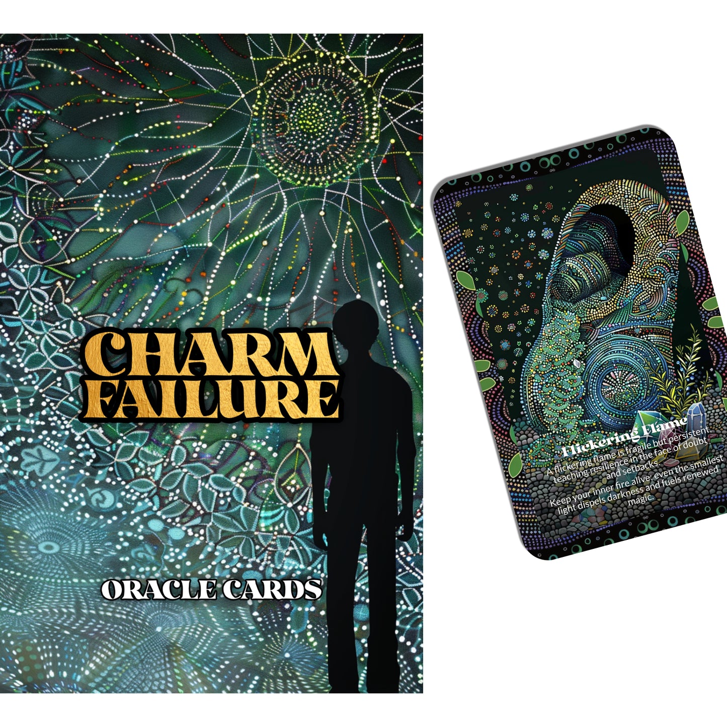 Charm Failure – A Raw Magick Oracle Deck – 22 Oracle Cards – When the Spell Breaks, the Truth Remains