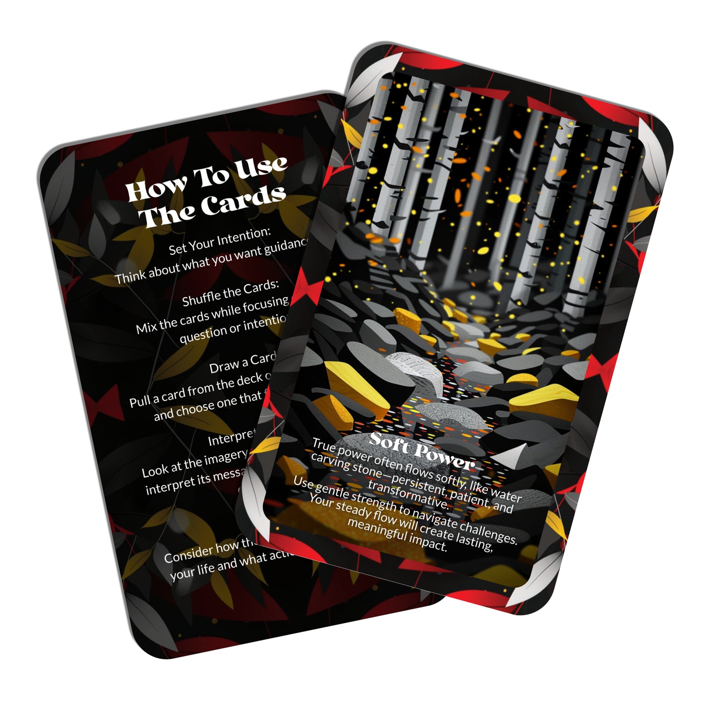 Soft Disruption – A Gentle Change Oracle Deck – 22 Oracle Cards – Shift Without Shatter