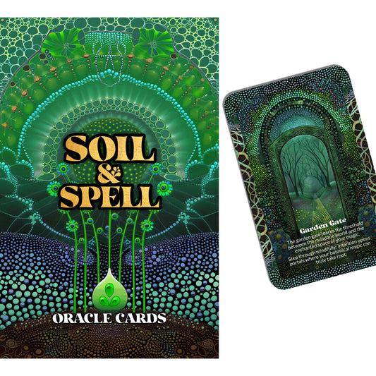 Soil & Spell – A Botanical Energy Work Oracle Deck – 22 Oracle Cards – Grow Magick from the Ground Up
