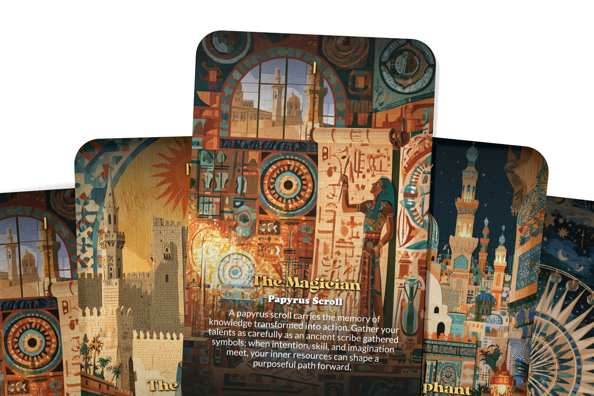 The Tarot of Cairo – An Ancient Egyptian Tarot Deck – 22 Tarot Cards – Mysteries of the Nile and the Pharaohs